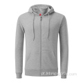 Hoodies zip casuais unissex confortável moletografia em branco